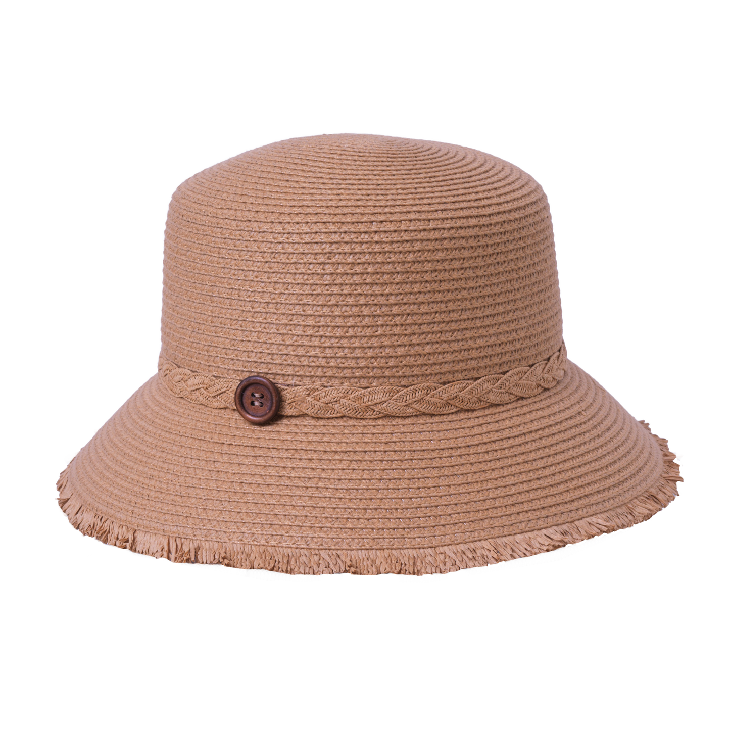 Bucket Hat with Fringe Natural