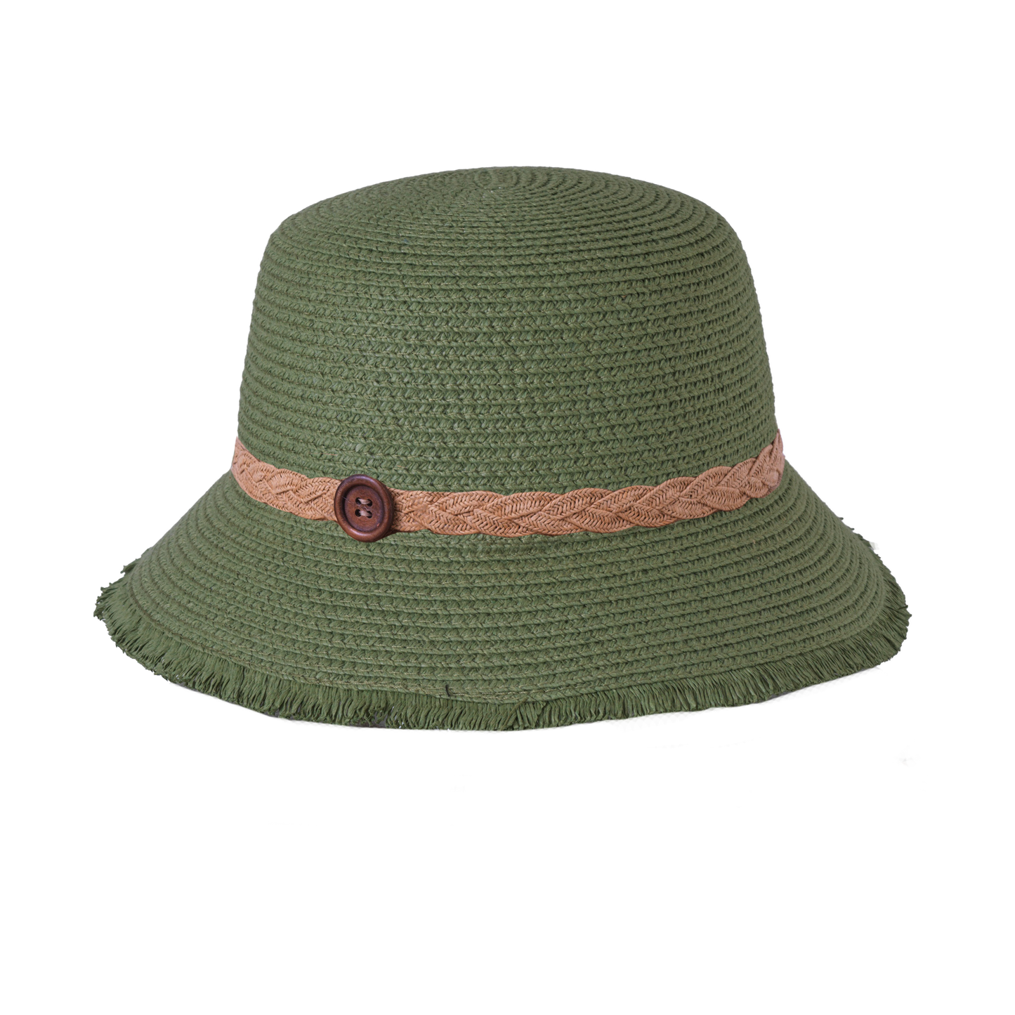 Bucket Hat with Fringe Natural