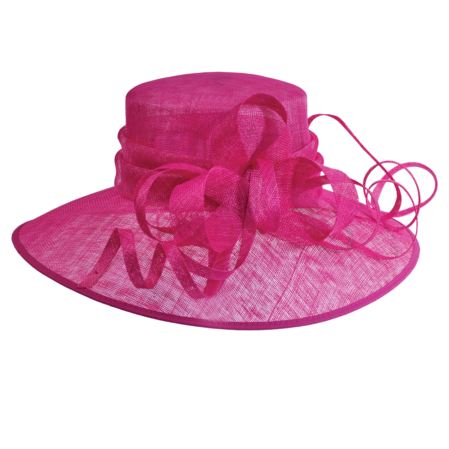 Sinamay Swirl Hatter Fuchsia