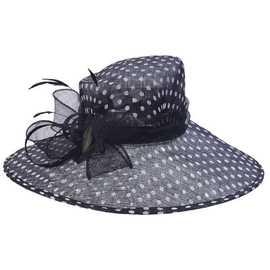 Dot Sinamay Hatter Ivory