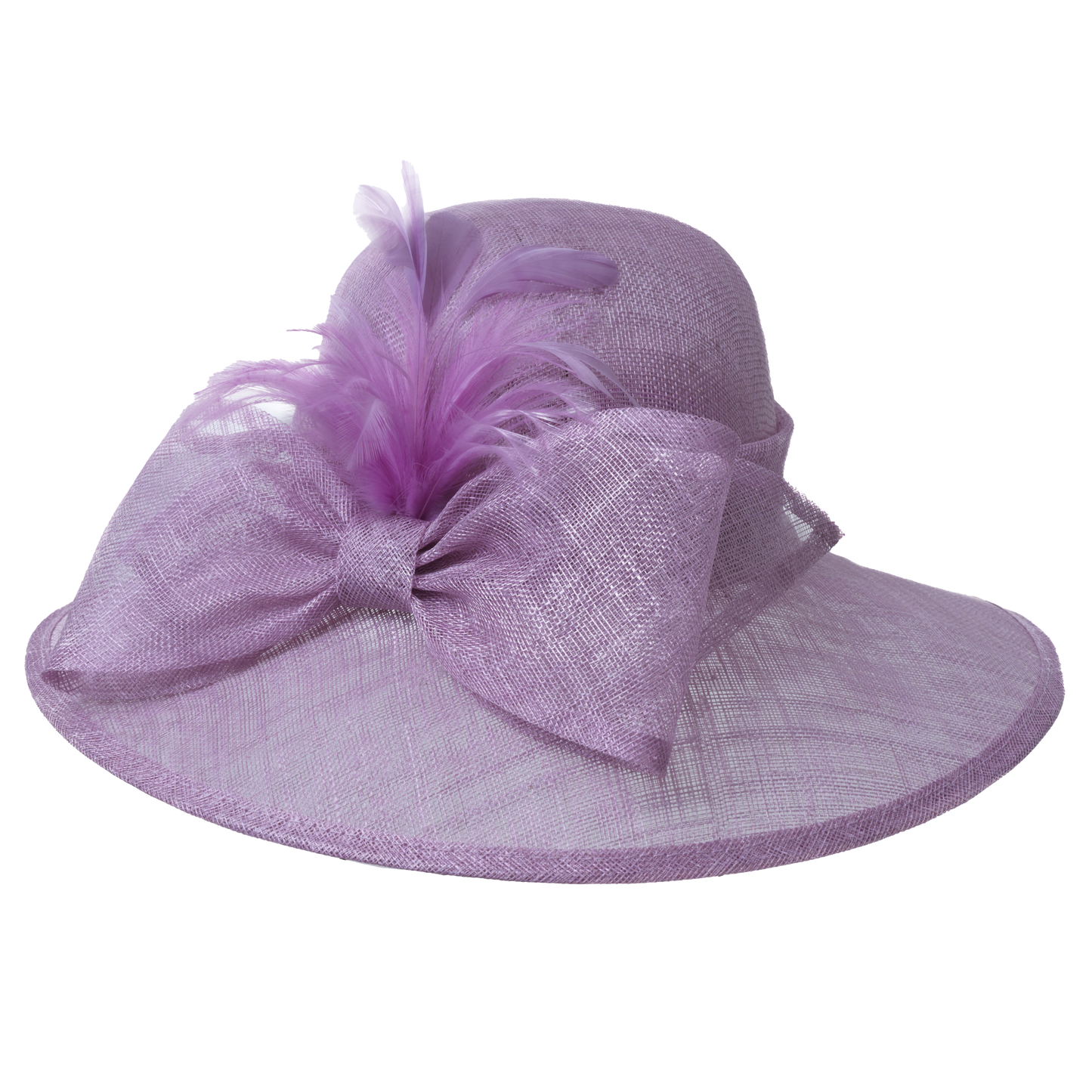 Feather Bow Sinamay Sunhat White