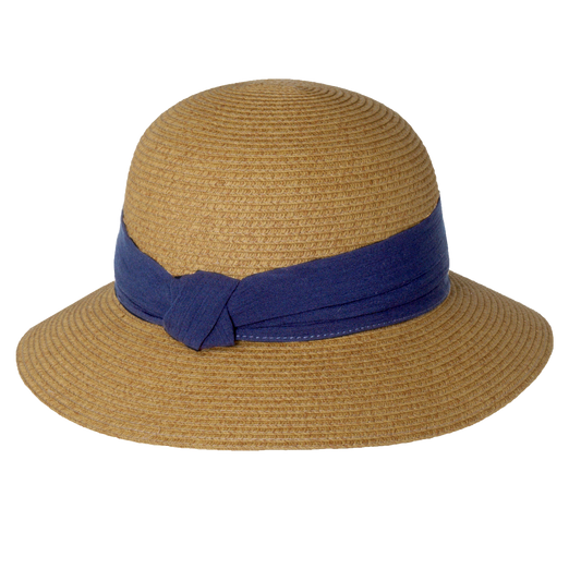 Chiffon Band Cloche Natural/Black