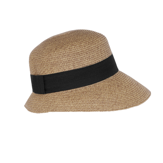 Side Bow Packable Sunhat Natural/Black