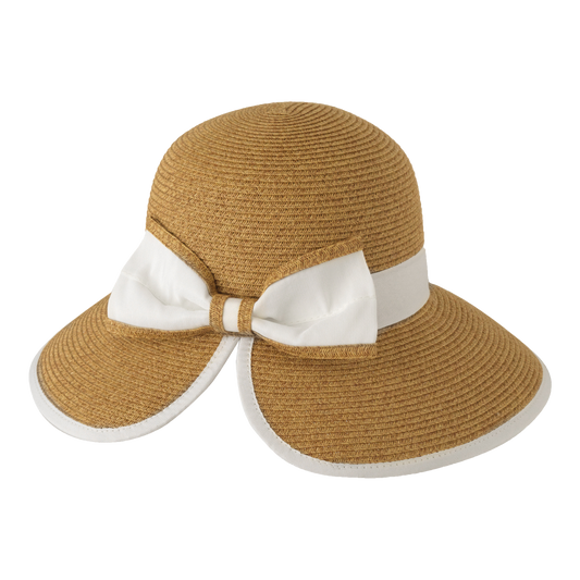 Split Back Sunhat Natural/Black