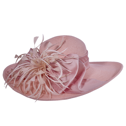 Silk Featherburst 5" Brim Cream