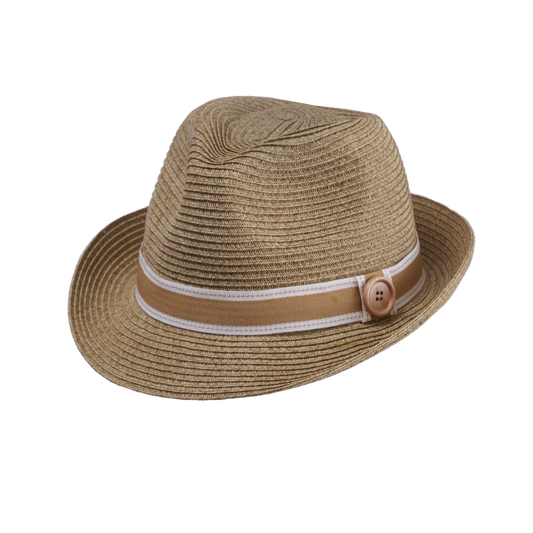 Button Band Fedora Natural/Curry