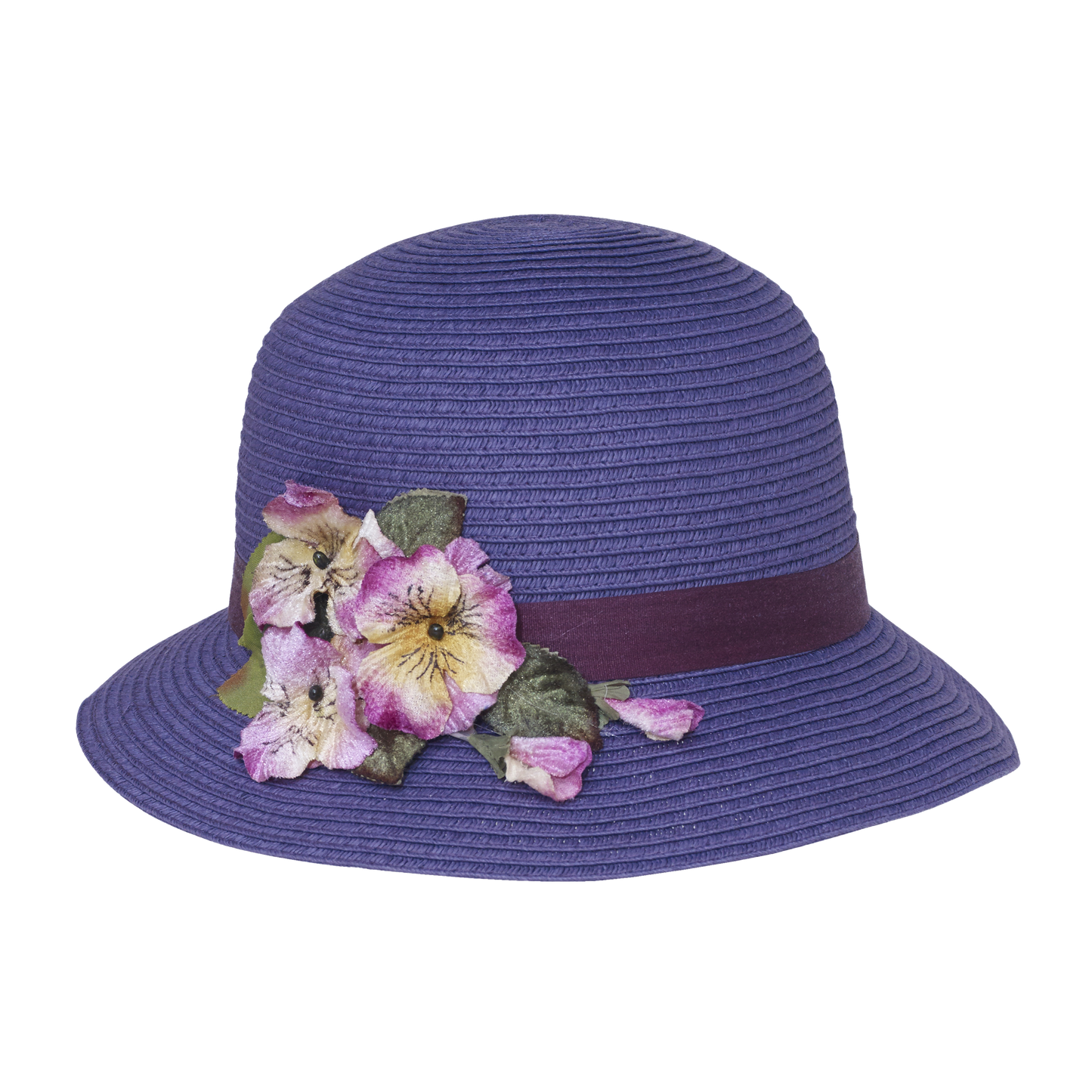 Three Pansy Cloche Toast/Fuchsia