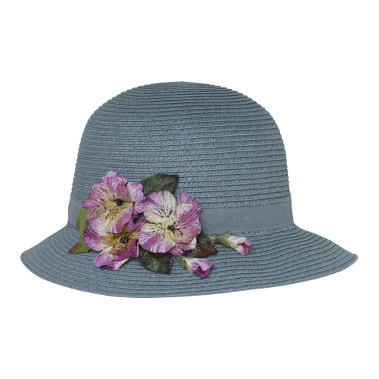 Three Pansy Cloche Toast/Fuchsia