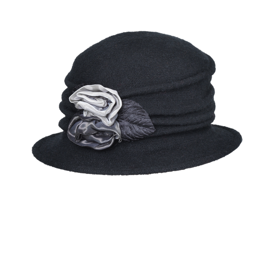 Ombre Rose Cloche Black/Grey