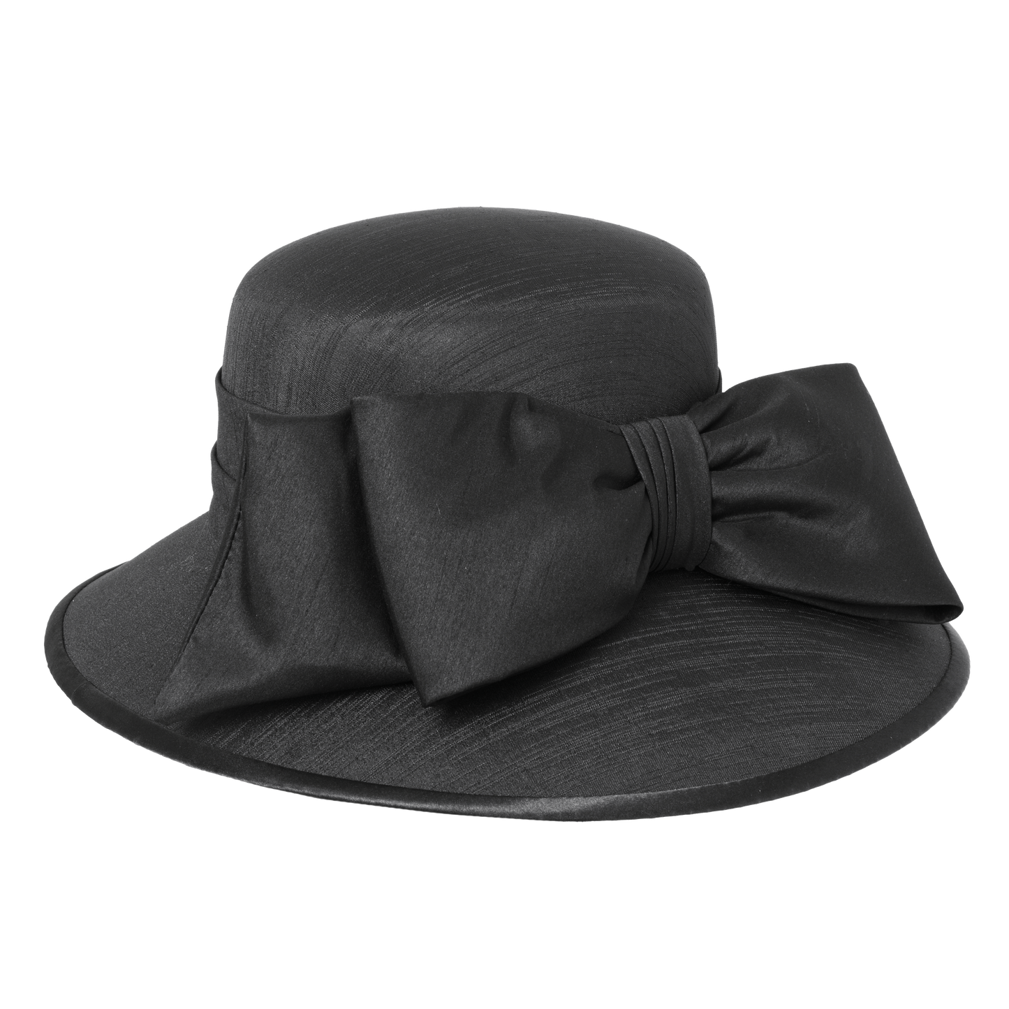 Shantung Bow Hatter Black