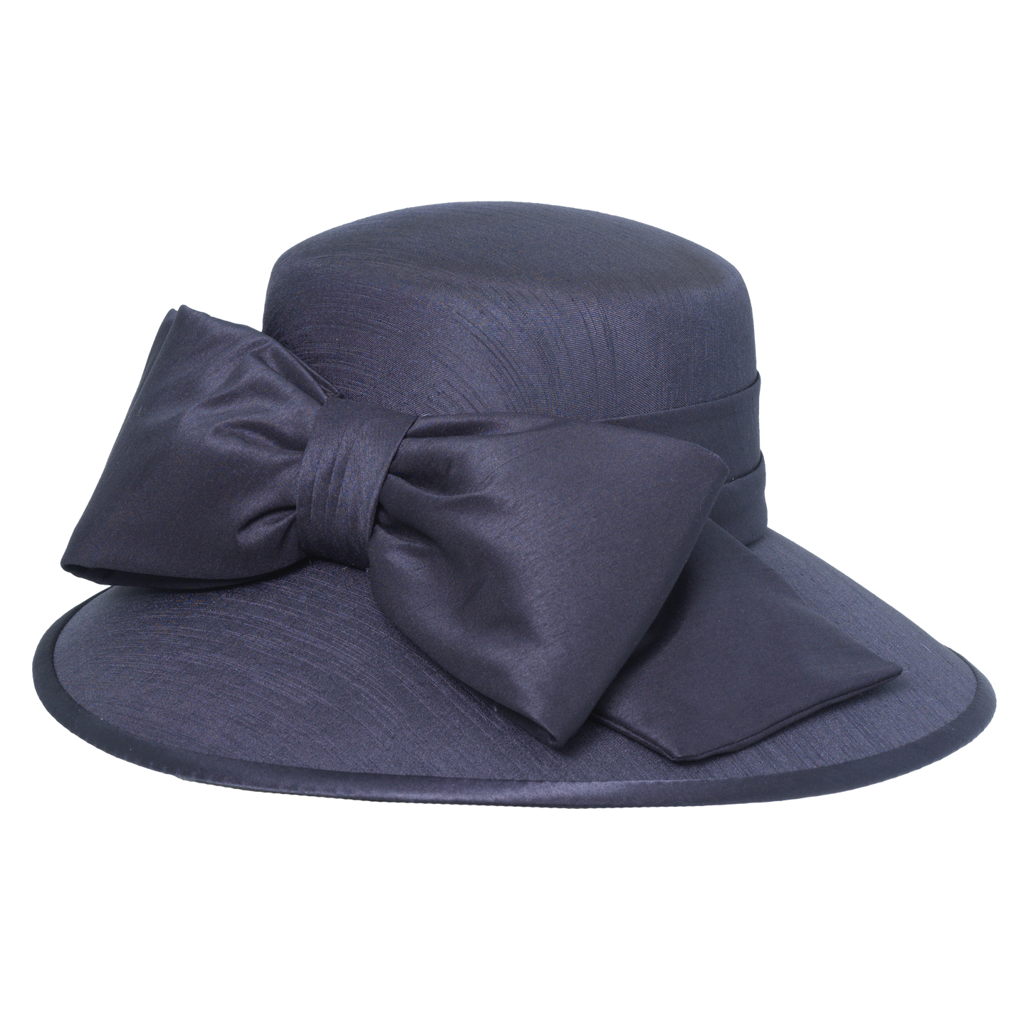 Shantung Bow Hatter Navy