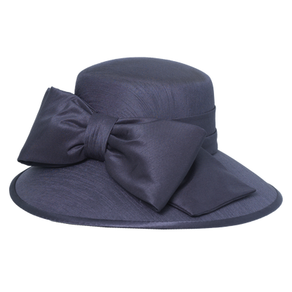Shantung Bow Hatter Navy
