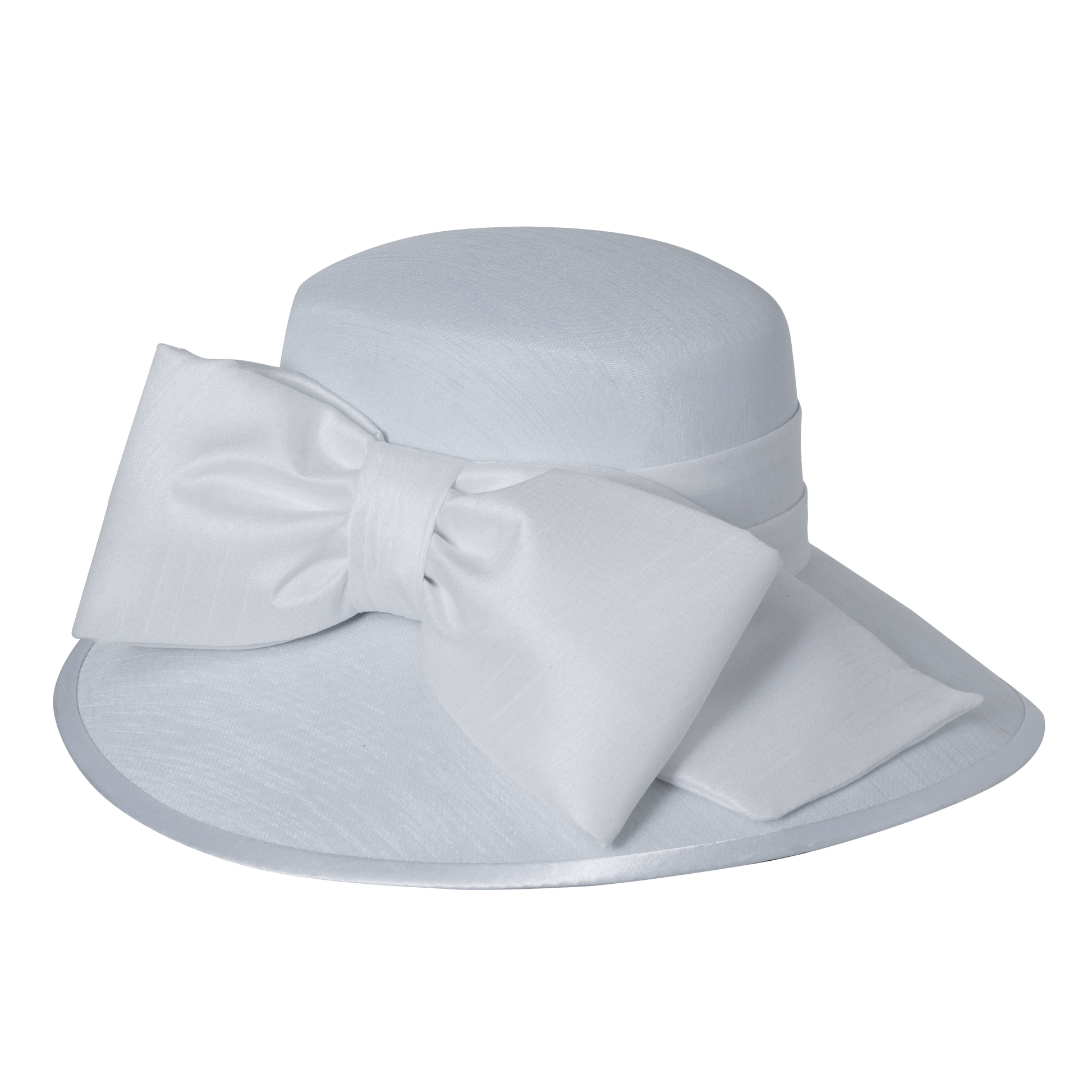 Shantung Bow Hatter White