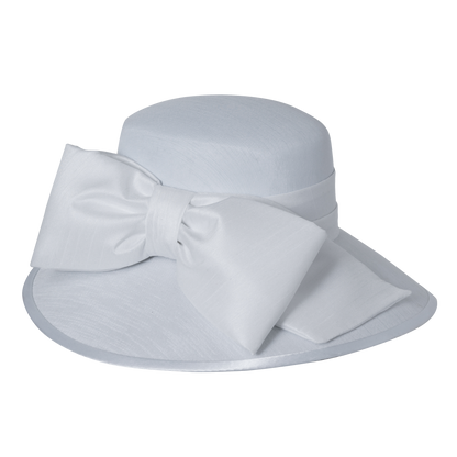 Shantung Bow Hatter White