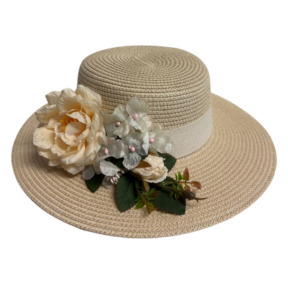 Rose Boater Natural/Cream