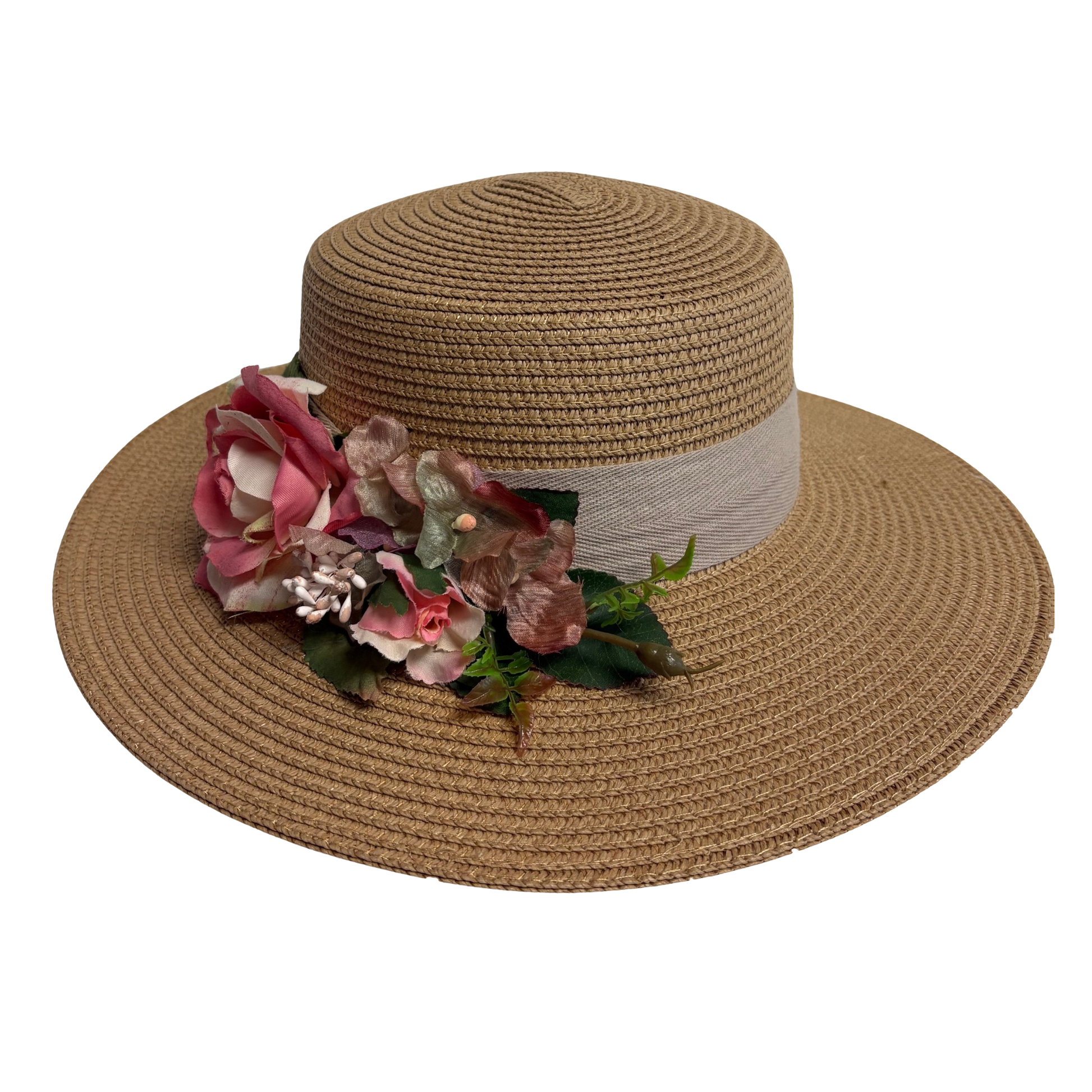 Rose Boater Natural/Cream