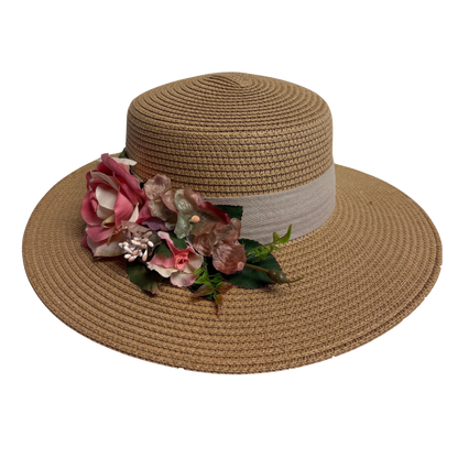 Rose Boater Natural/Cream