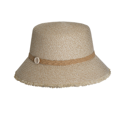 Bucket Hat with Fringe Natural