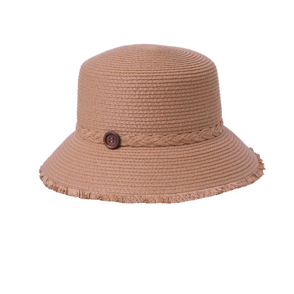 Bucket Hat with Fringe Natural