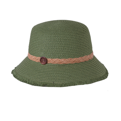 Bucket Hat with Fringe Natural