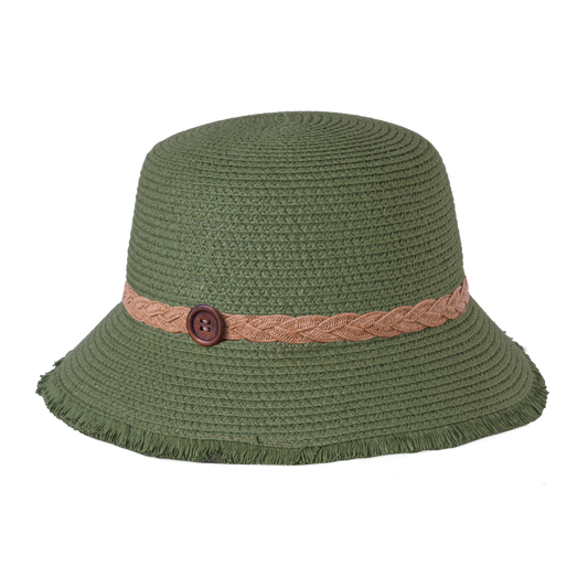 Bucket Hat with Fringe Natural