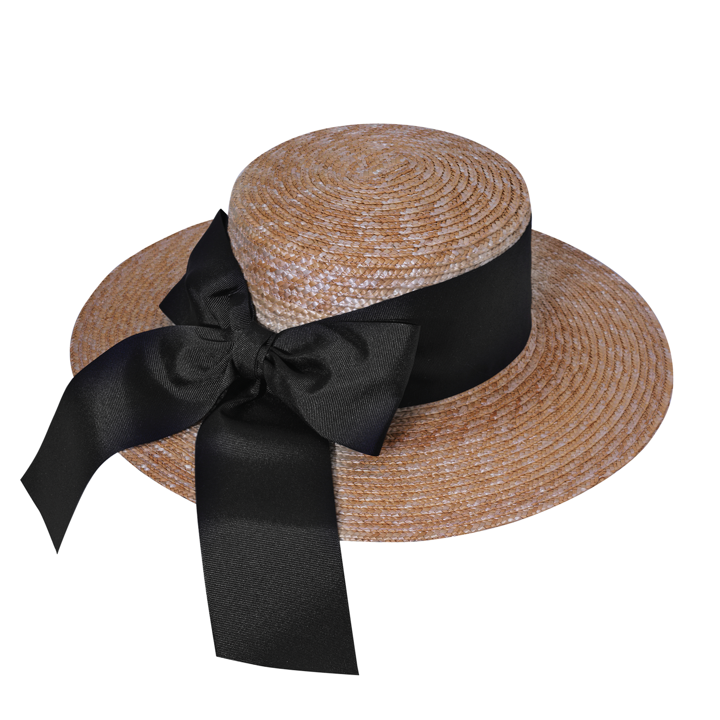 Classic Straw Boater Natural/Black