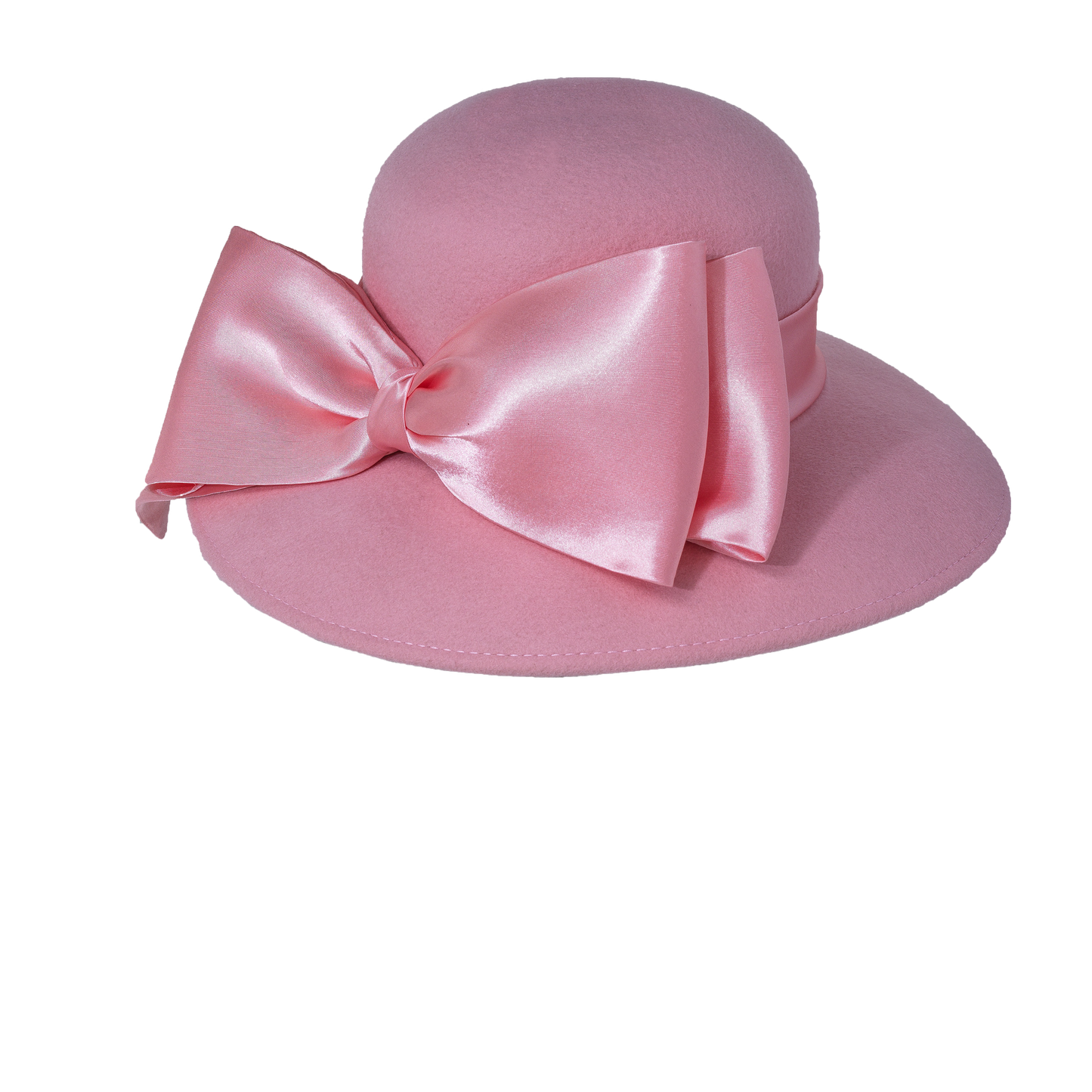 Satin Bow Dressy Hat Black