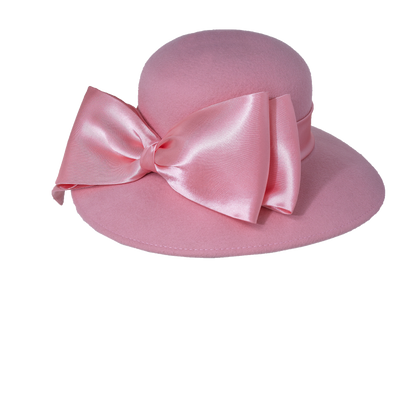Satin Bow Dressy Hat Black