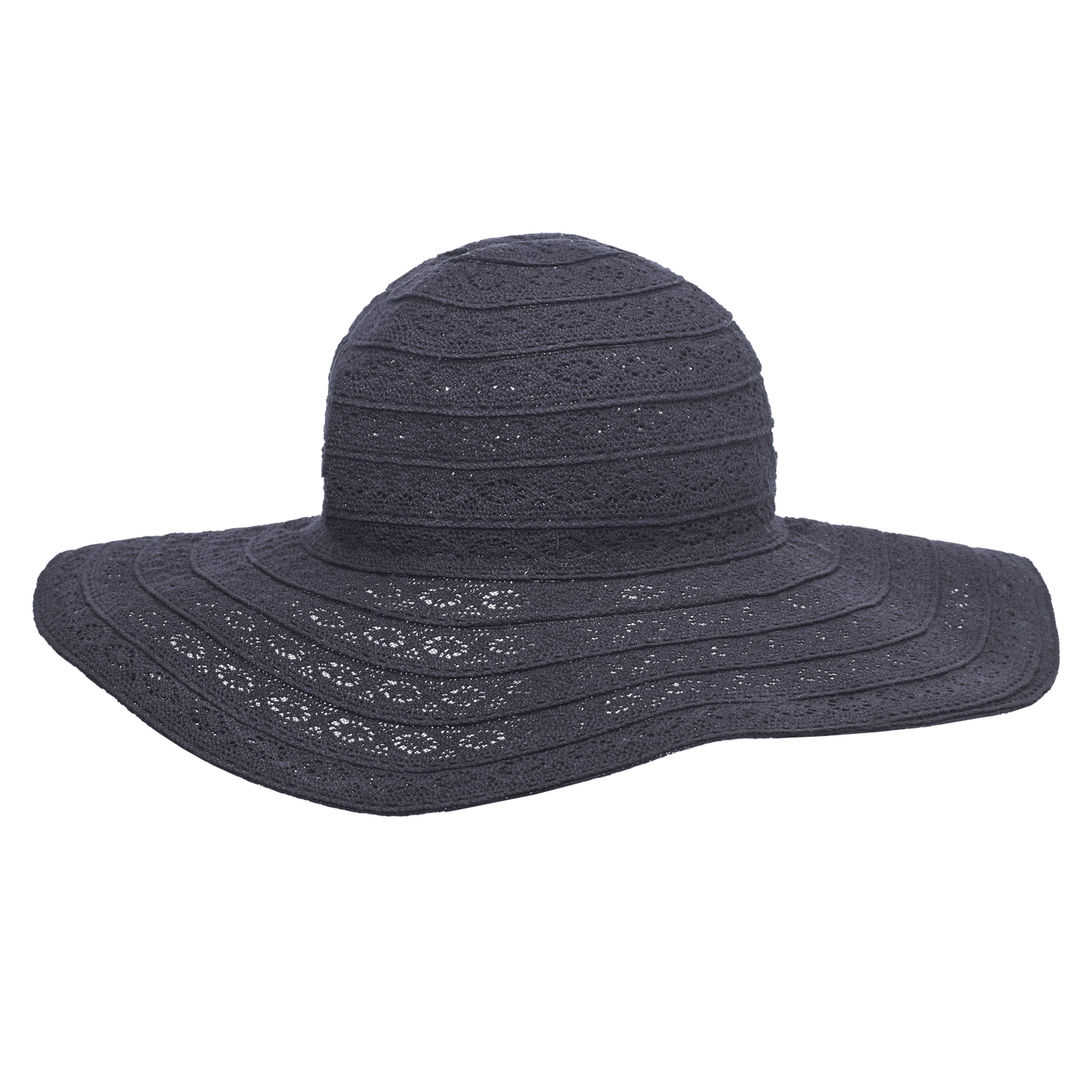 Cotton Lace Sunhat Black