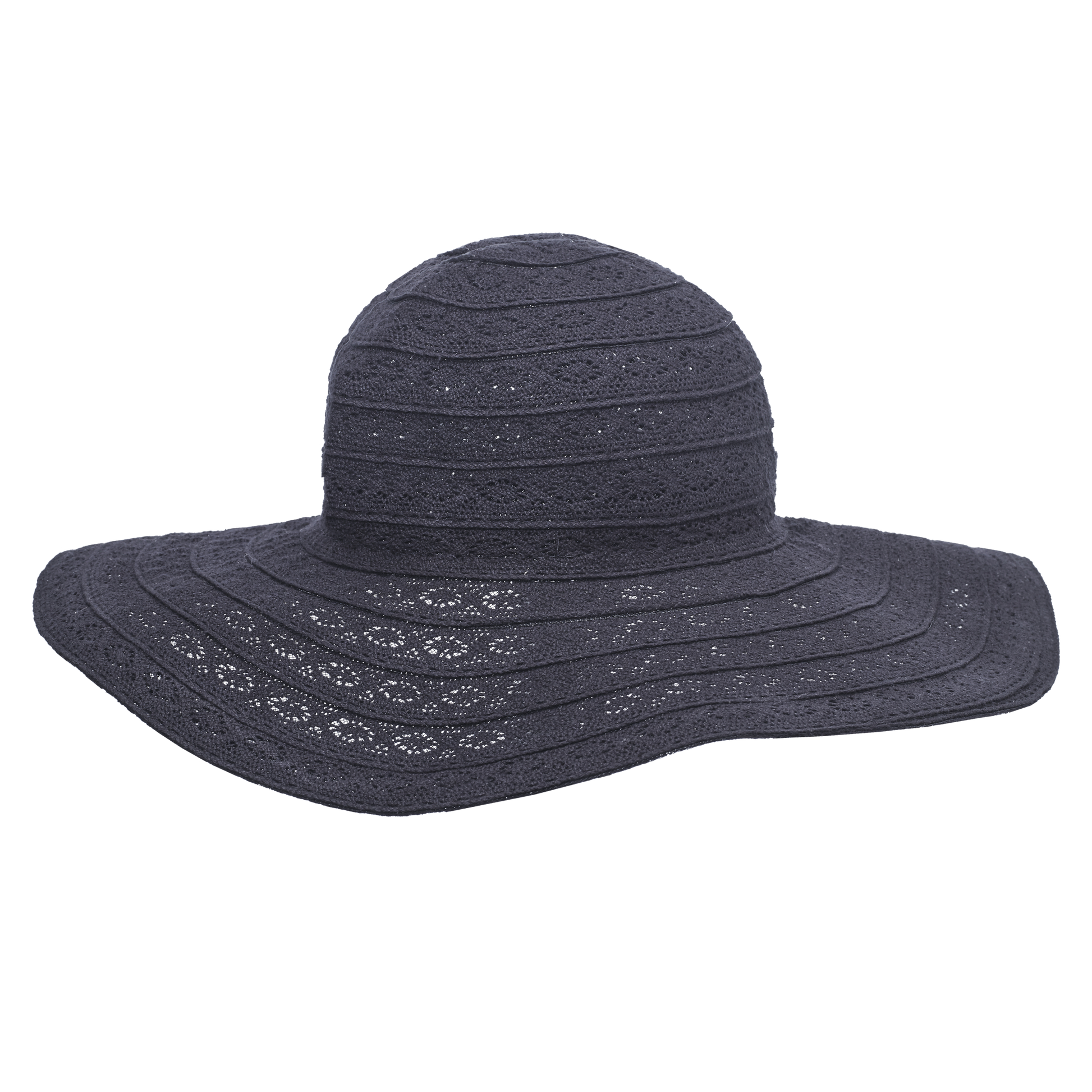 Cotton Lace Sunhat Black