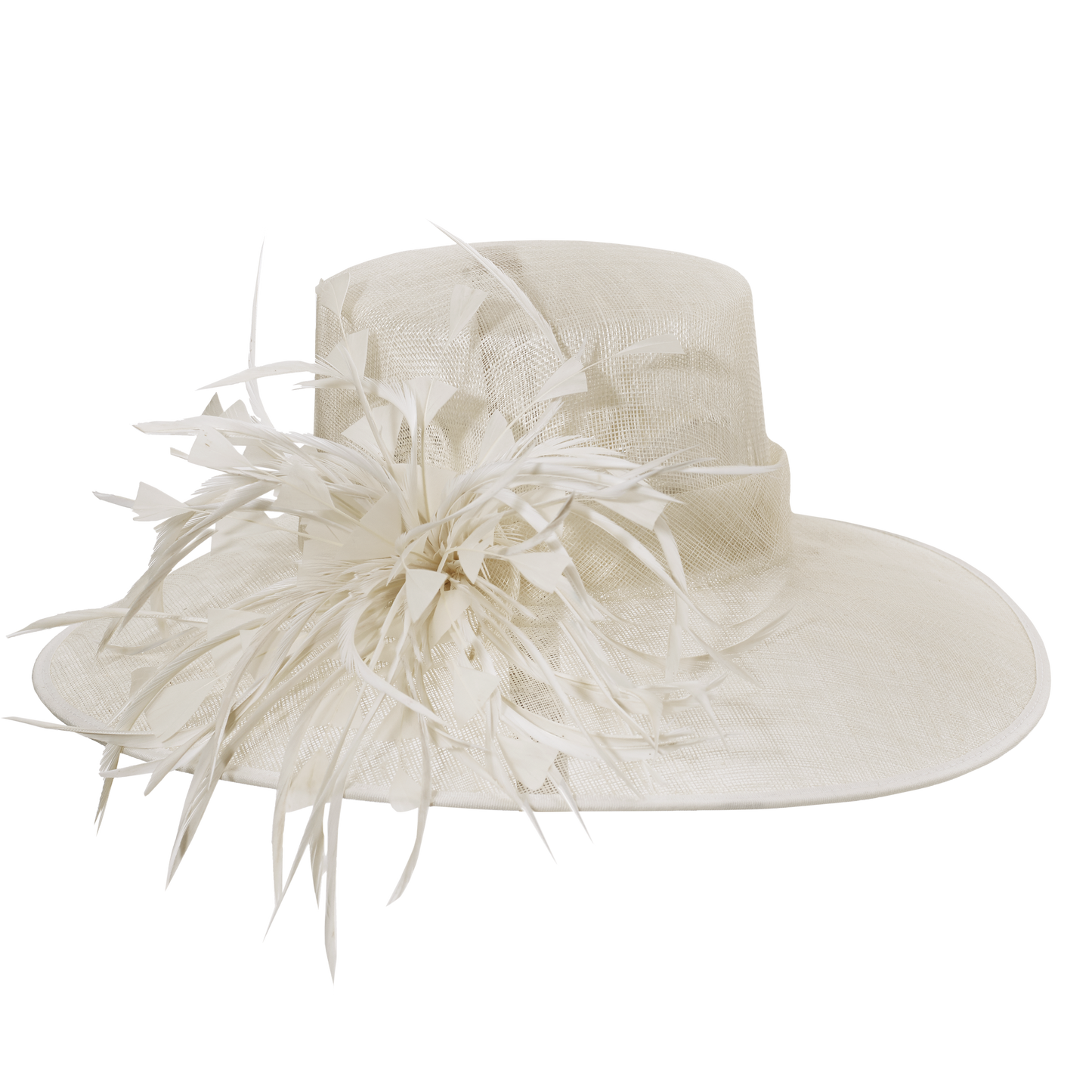 Featherburst Boater Ivory