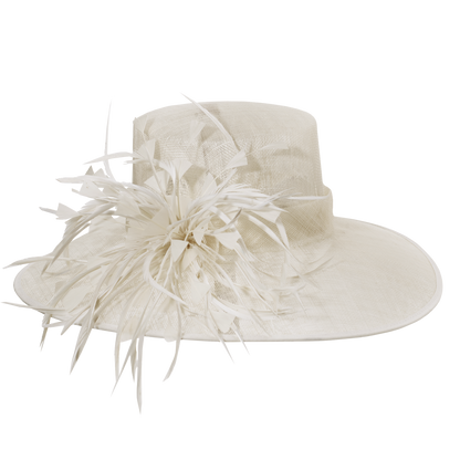 Featherburst Boater Ivory