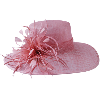 Featherburst Boater Pink