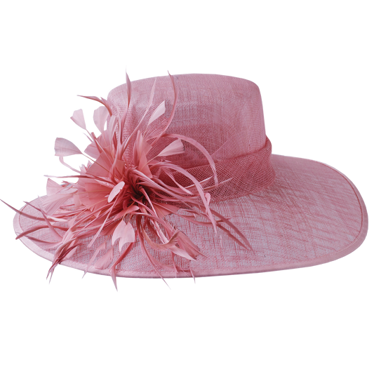 Featherburst Boater Pink