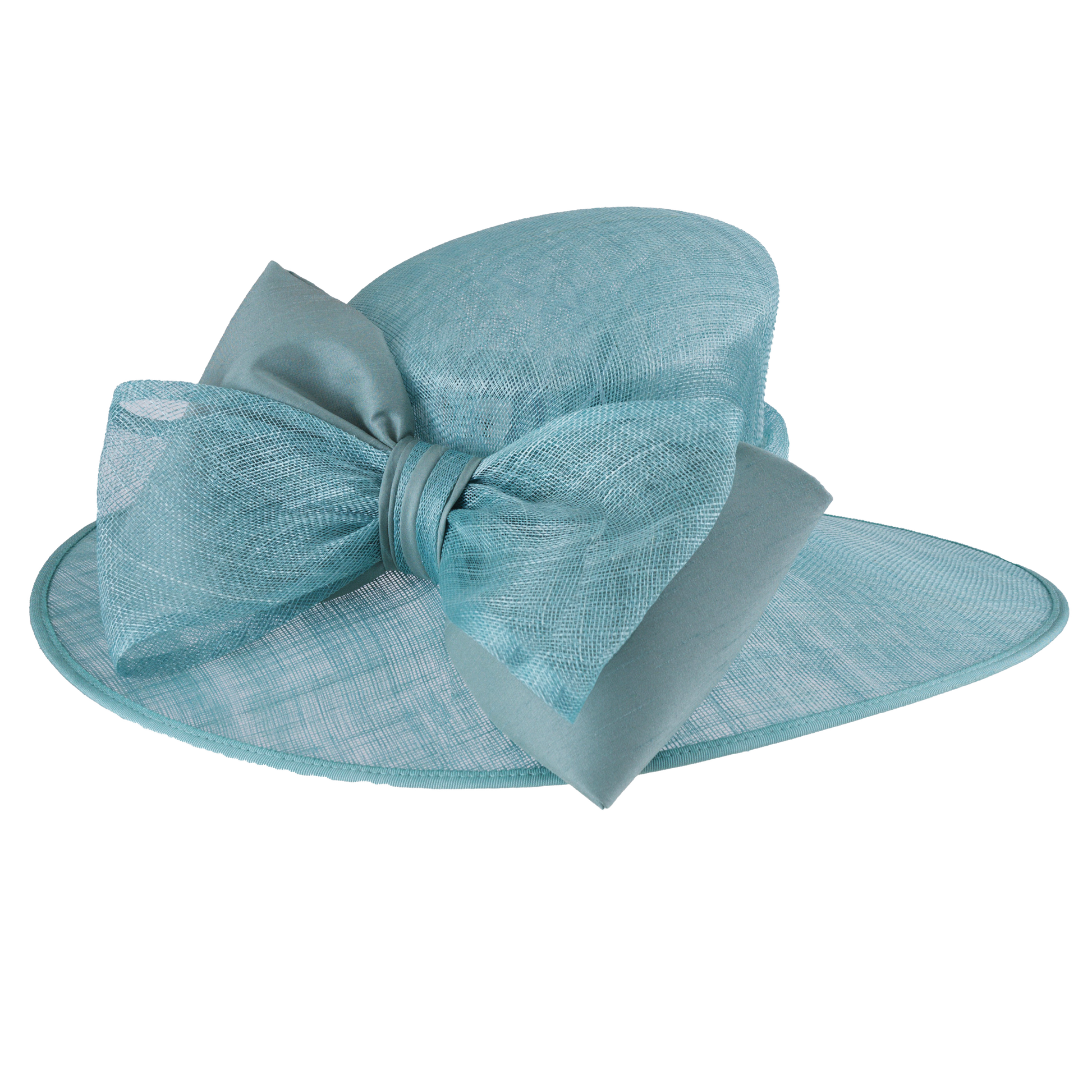 Silk Bow Sinamay Hatter White