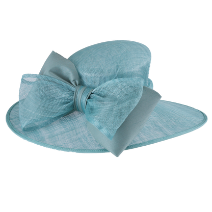 Silk Bow Sinamay Hatter White