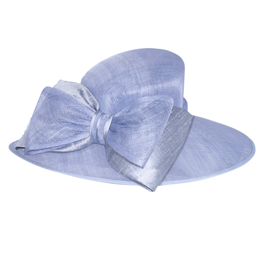 Silk Bow Sinamay Hatter White