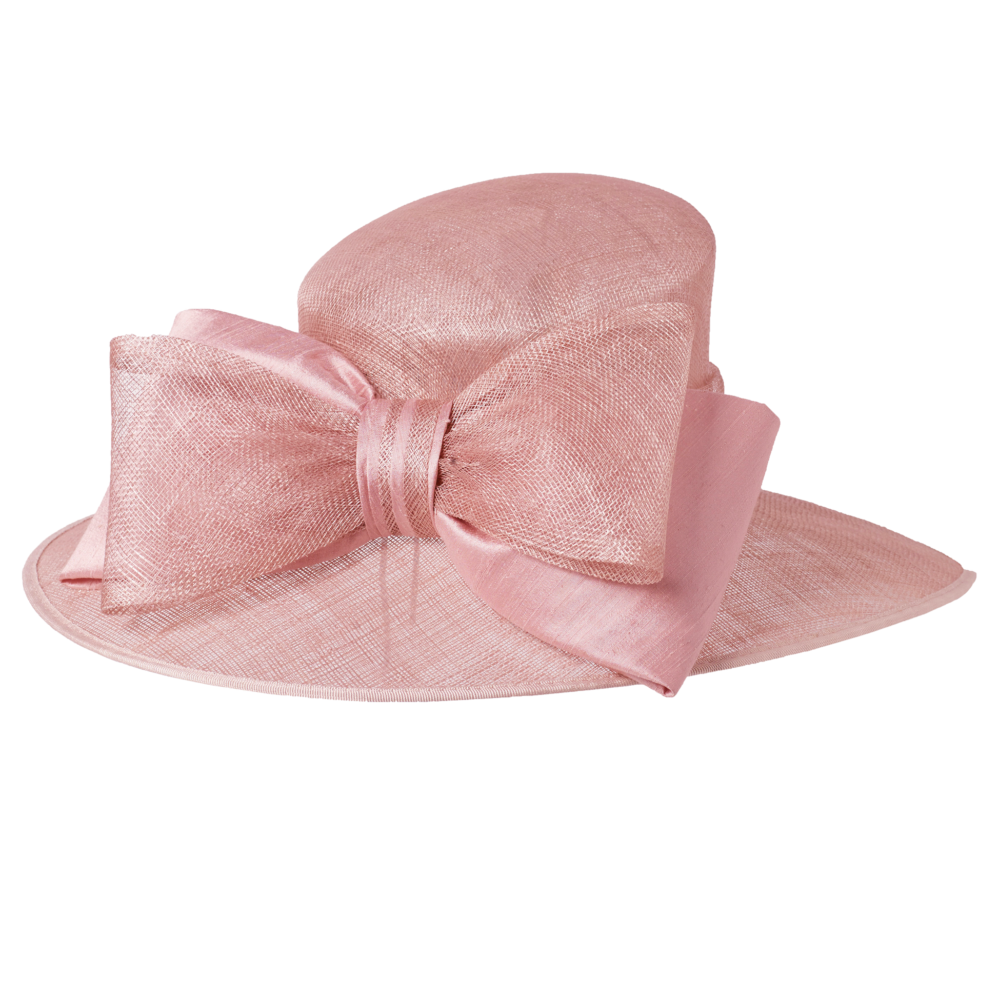 Silk Bow Sinamay Hatter White