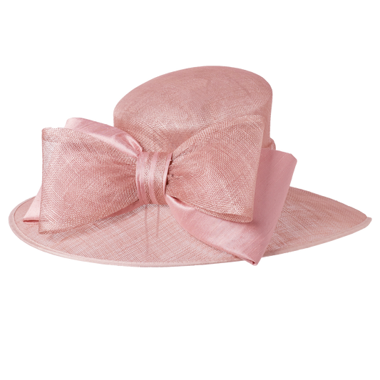 Silk Bow Sinamay Hatter White
