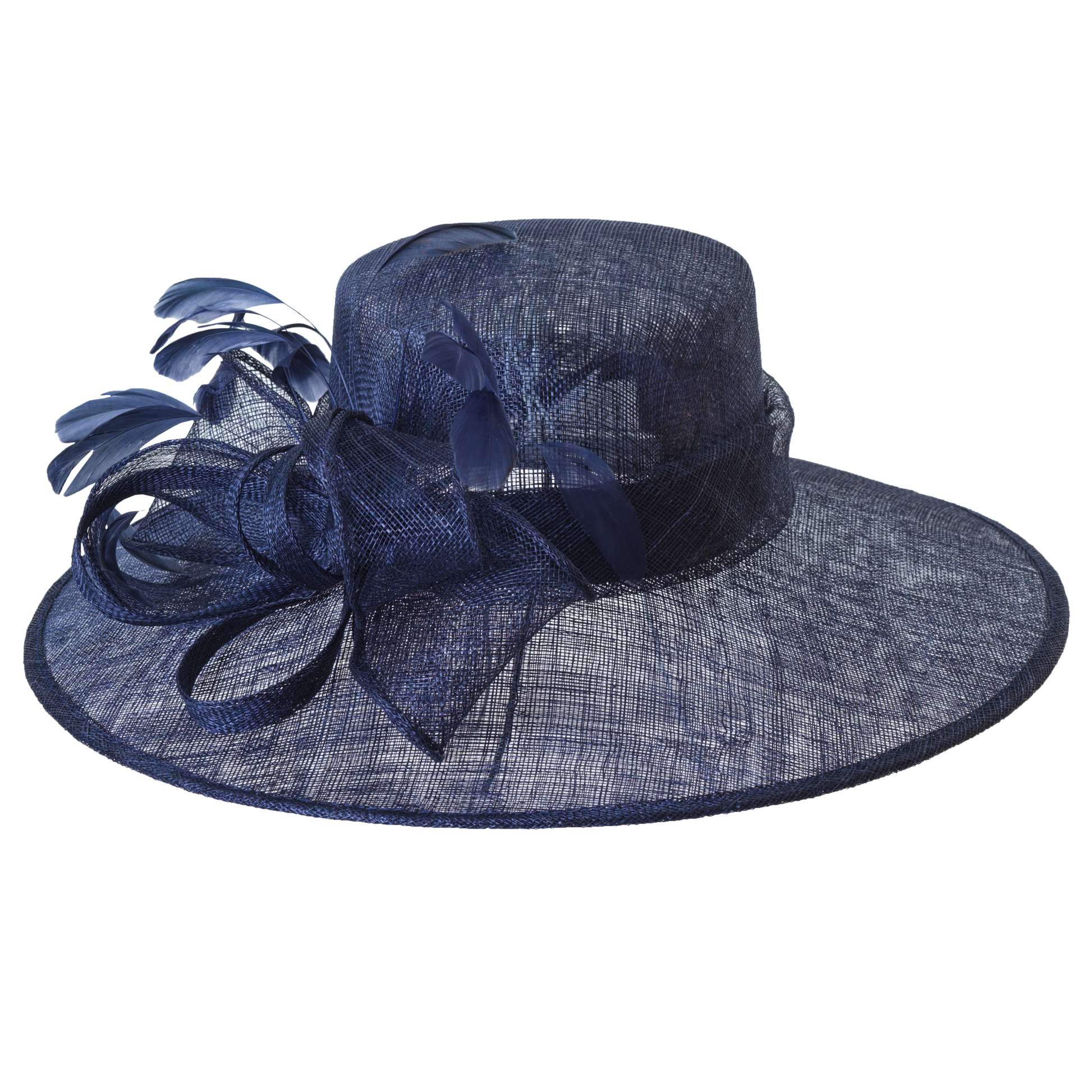 Wide Brim Sinamay Navy