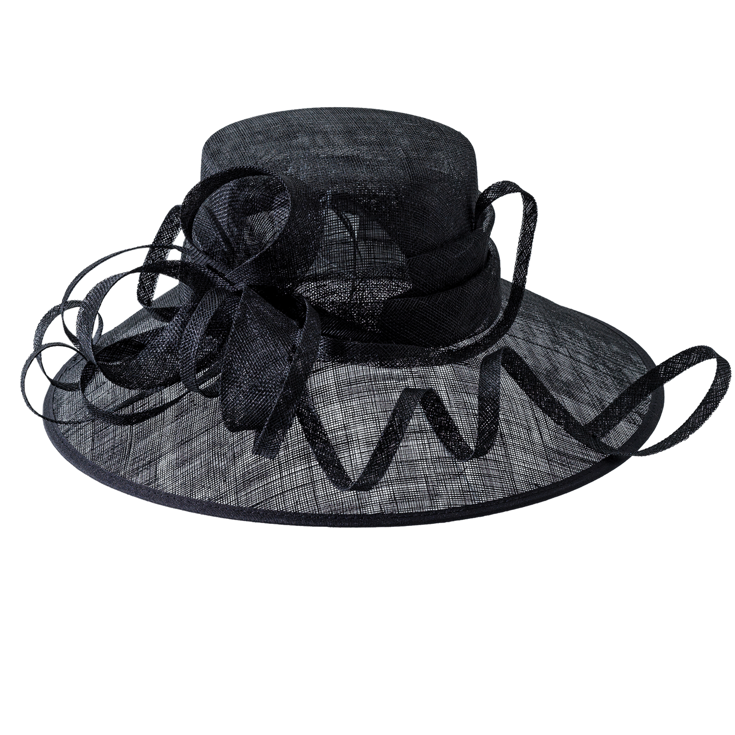 Sinamay Swirl Hatter Black