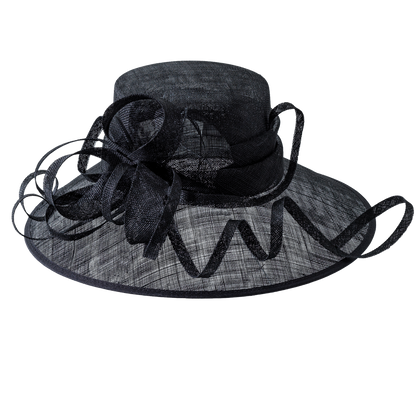 Sinamay Swirl Hatter Black