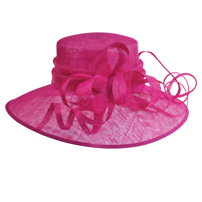 Sinamay Swirl Hatter Fuchsia
