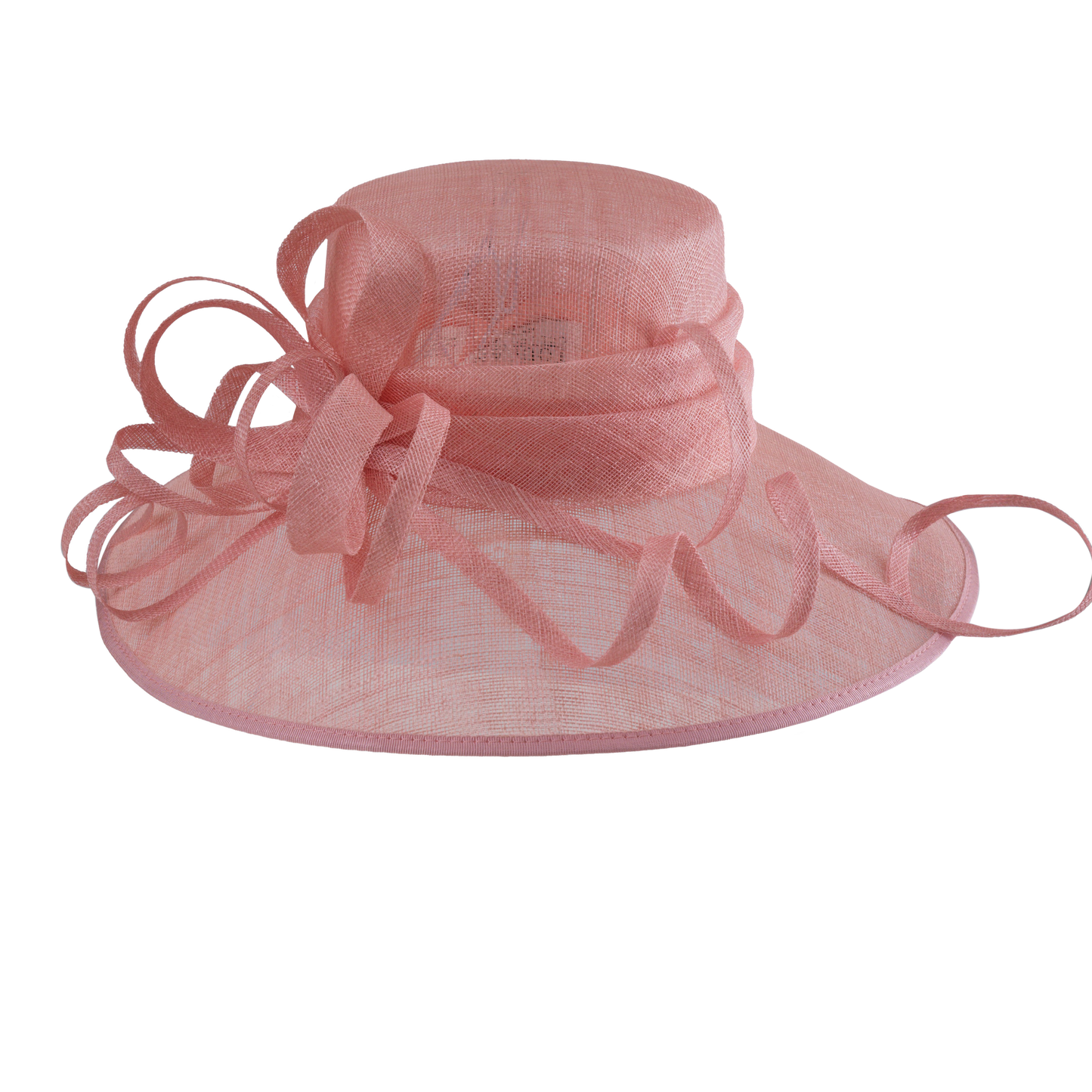 Sinamay Swirl Hatter Pink