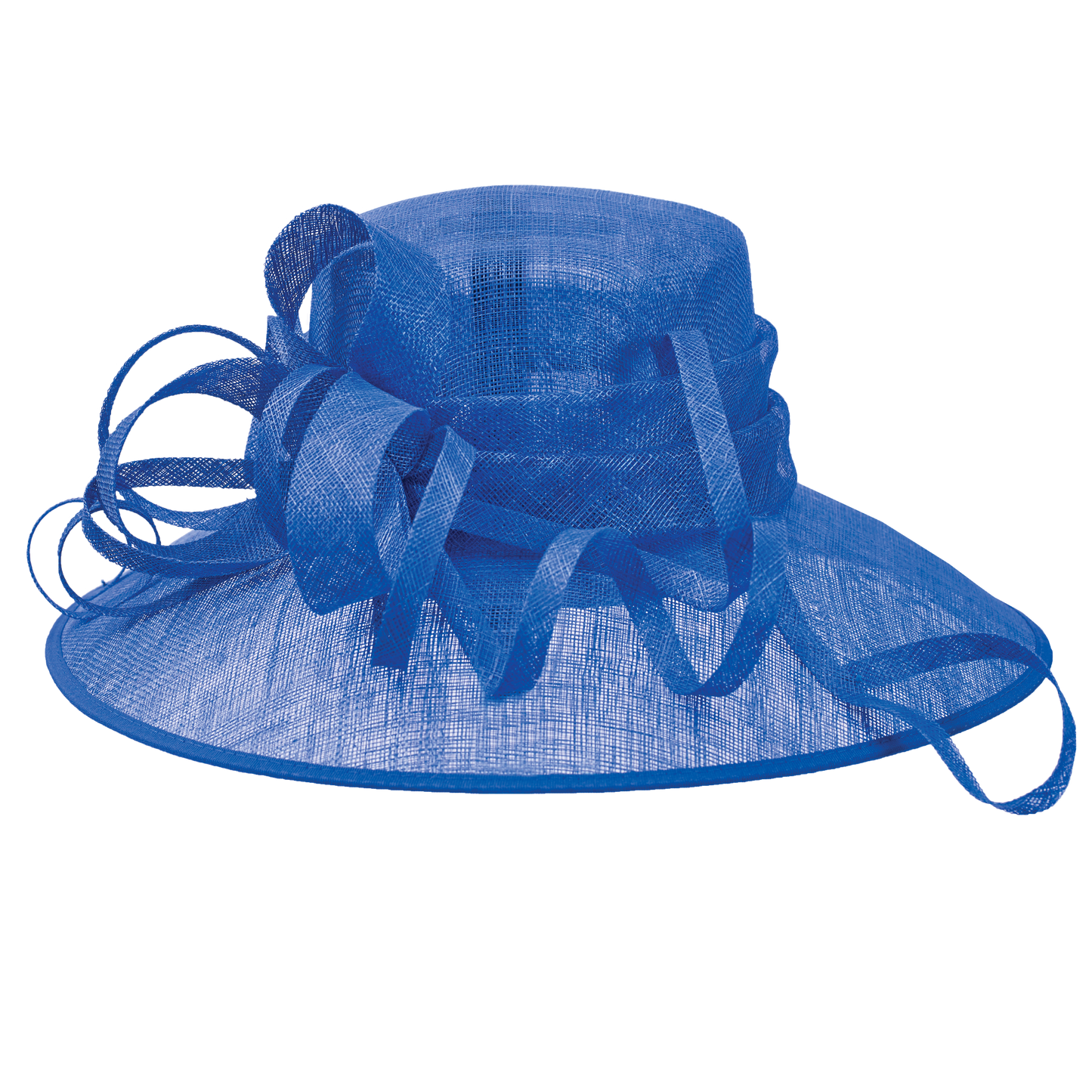 Sinamay Swirl Hatter Royal Blue