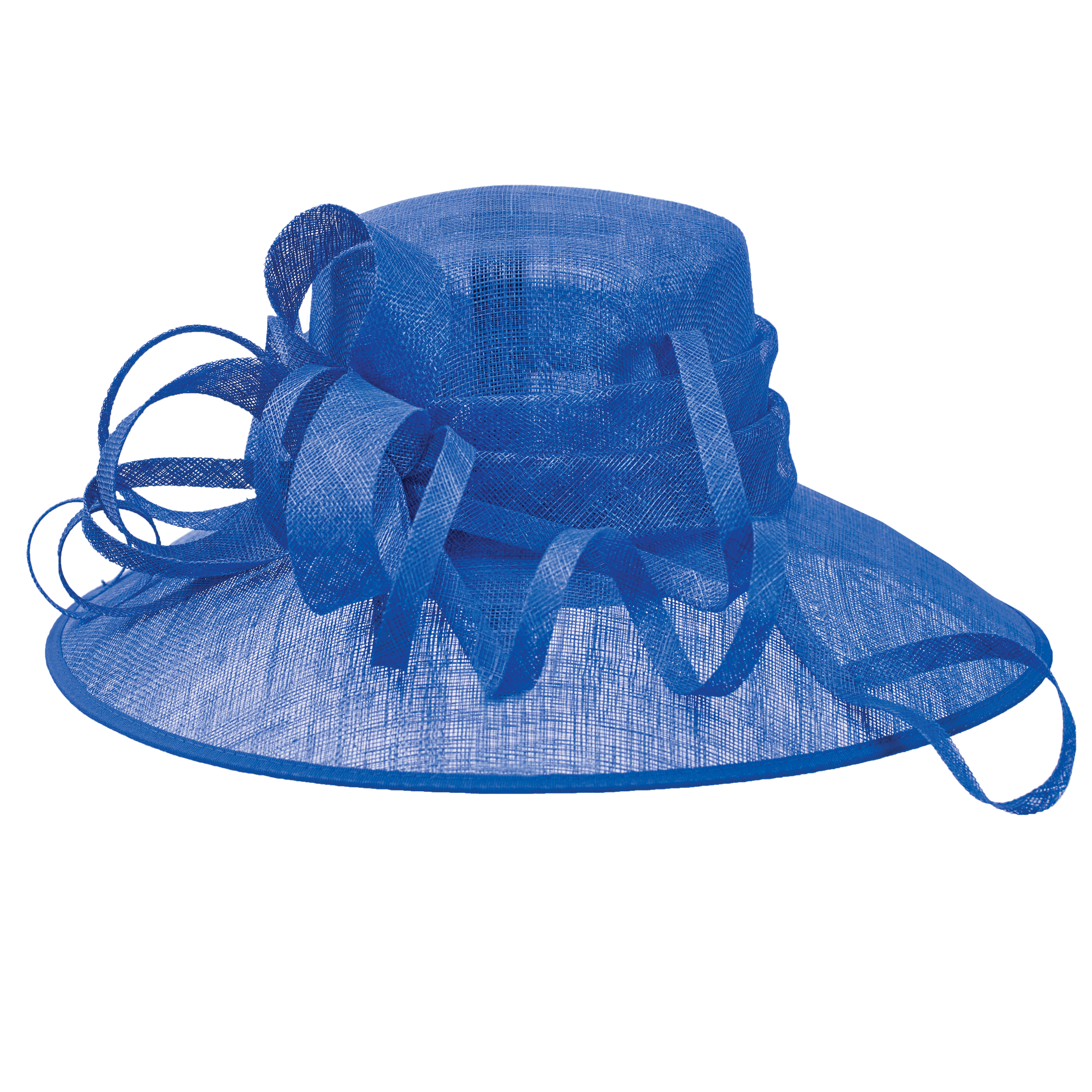 Sinamay Swirl Hatter Royal Blue
