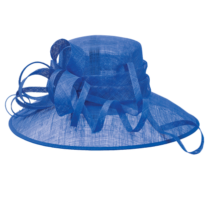 Sinamay Swirl Hatter Royal Blue