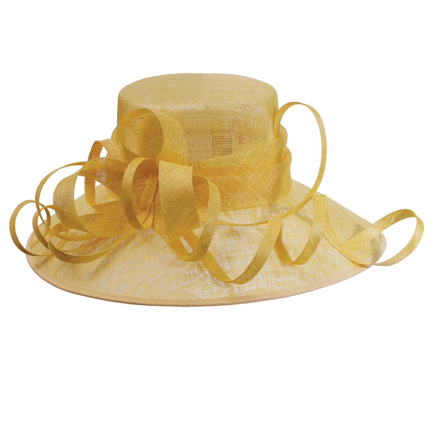 Sinamay Swirl Hatter Yellow