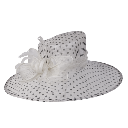 Dot Sinamay Hatter Ivory