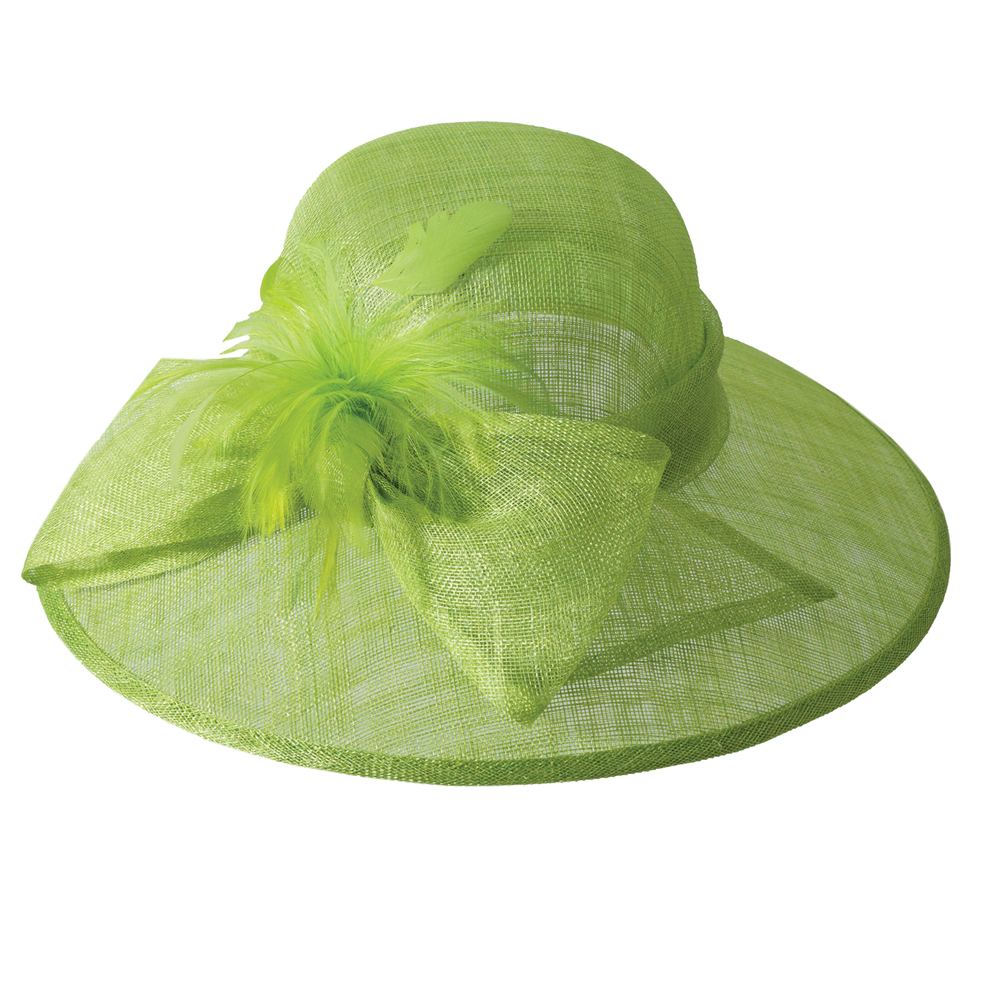 Feather Bow Sinamay Sunhat White
